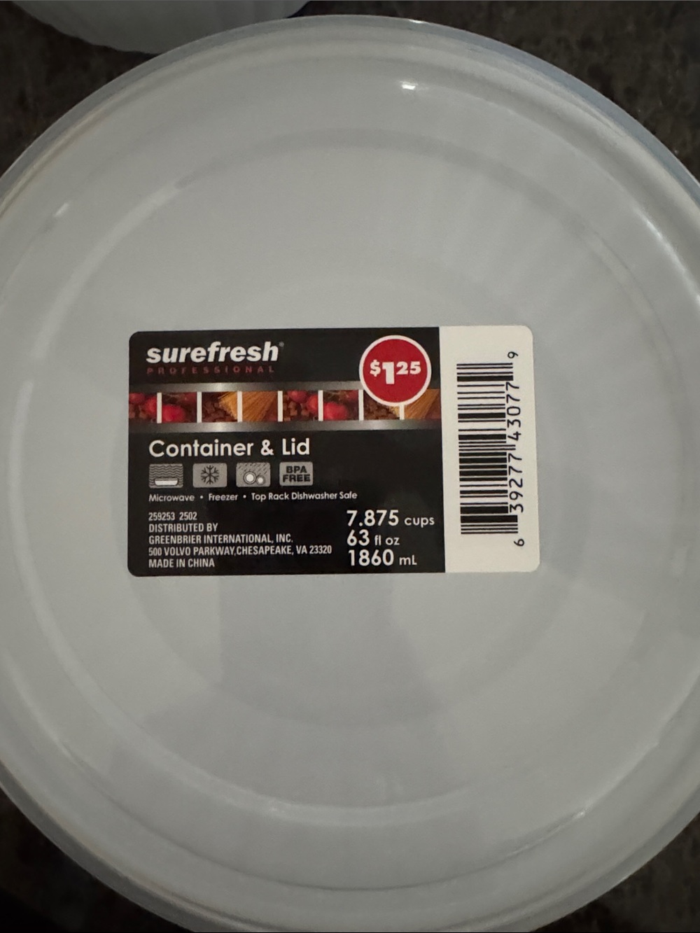 Surefresh White Plastic Container & Lid Set - Stackable Food Storage - 8 Total - Picture 3 of 4
